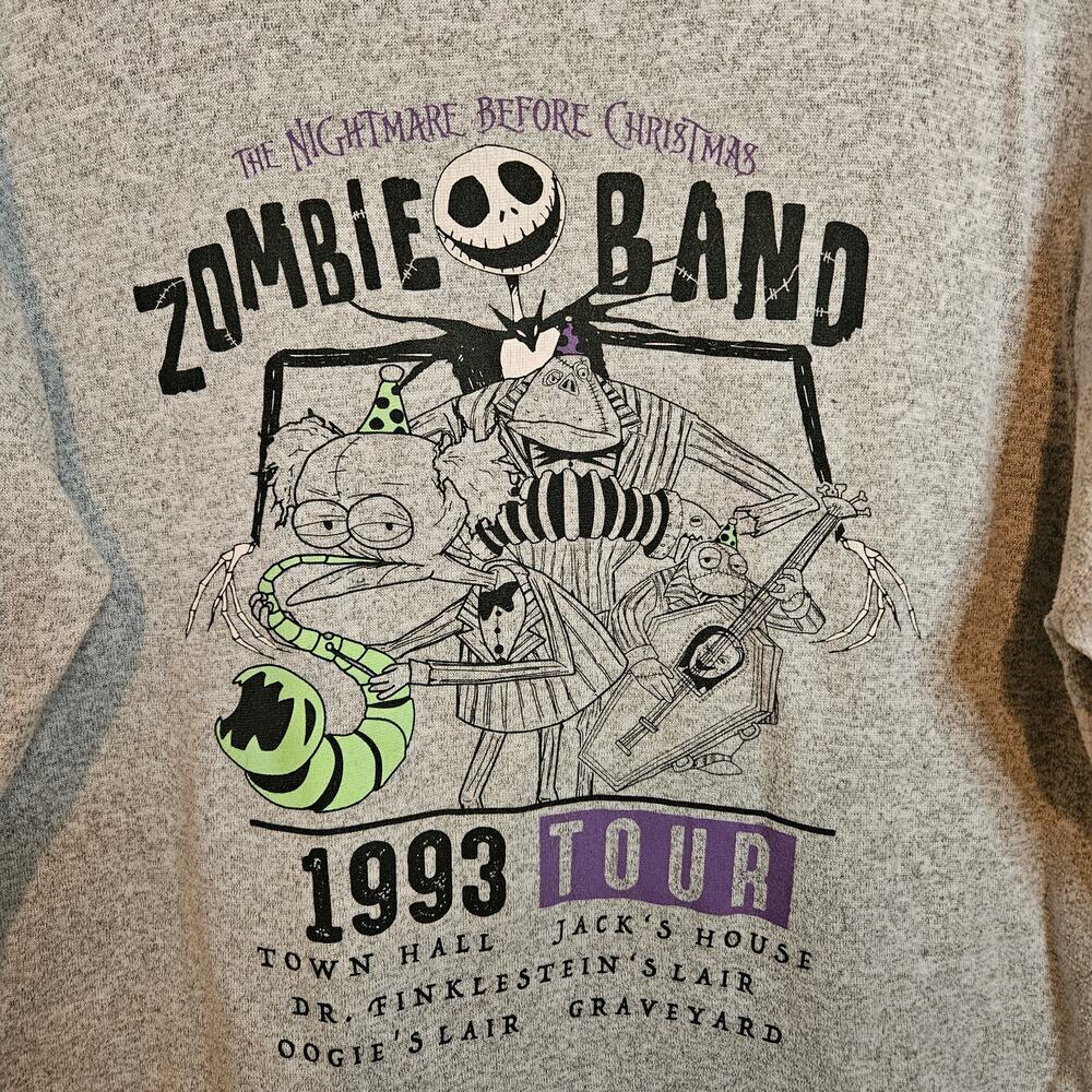 Disney's Nightmare Before Christmas Zombie Band 1993 Tour Crew Neck Size XL - Picture 2 of 4